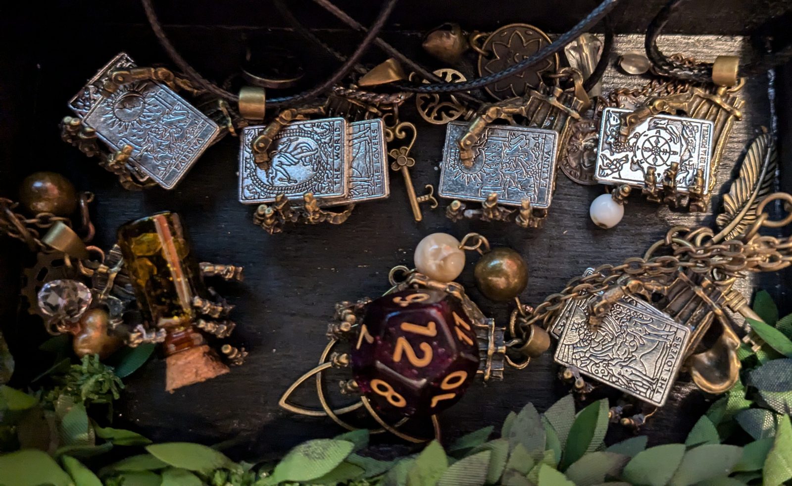 Dragon pieces arranged across the display